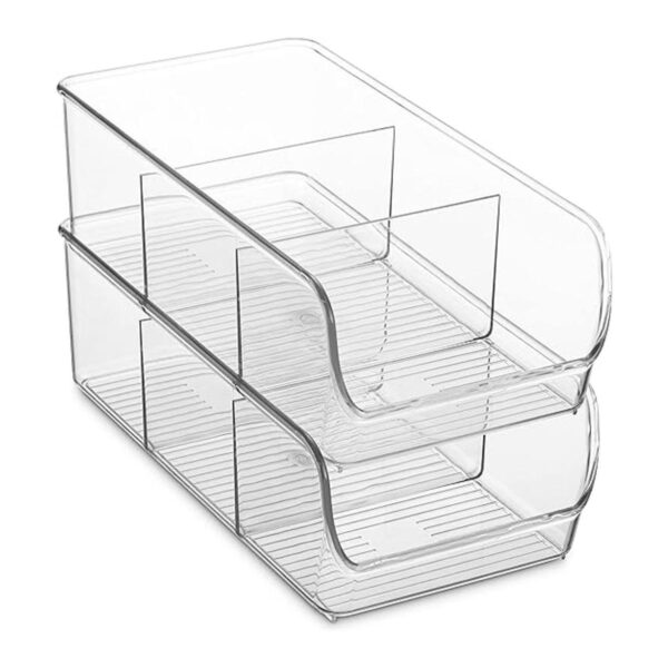 Juego de 4 contenedores organizadores de plástico para