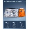 Nilight Conjunto de faros delanteros para 2001 2002_2