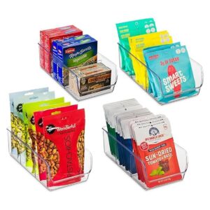 Juego de 4 contenedores organizadores de plástico para