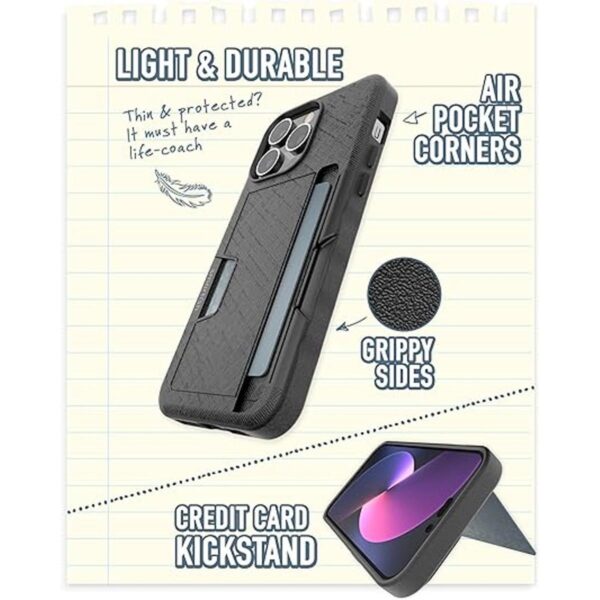 Smartish Funda tipo cartera para iPhone 14 Pro Max Wallet_3