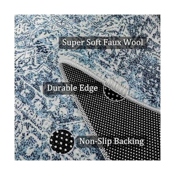 Morebes Alfombra persa vintage de 2 x 6 pulgadas lavable_2