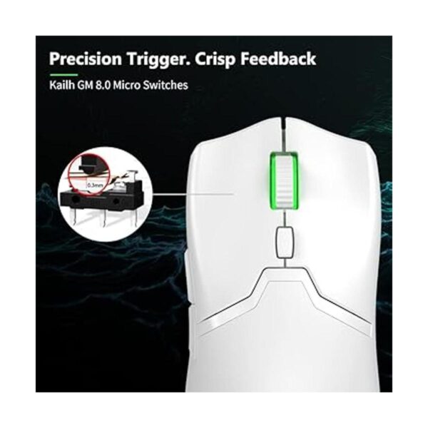 DELUX Mouse inalámbrico para juegos M800PRO con sensor PAW_4