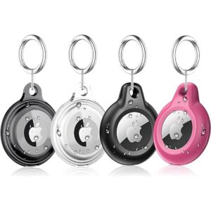 4 Pack Airtag Keychain for Apple Air Tag Holder IPX8