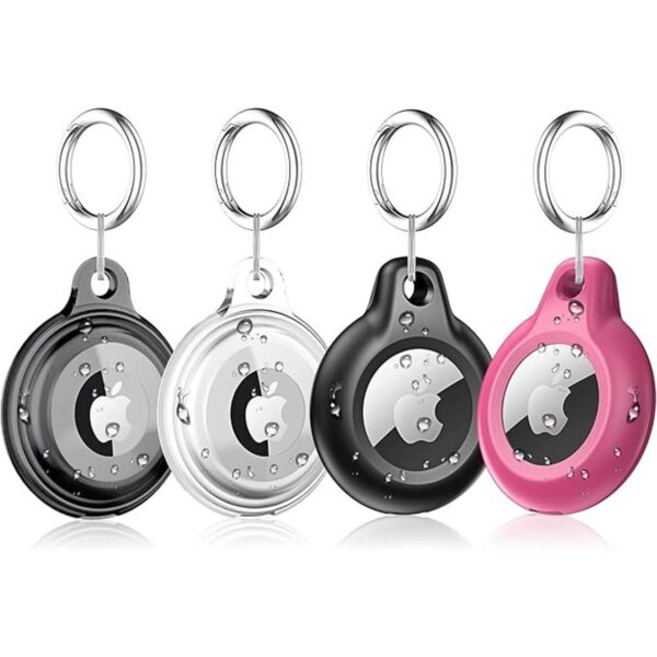4 Pack Airtag Keychain for Apple Air Tag Holder IPX8
