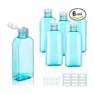 Botellas de viaje de plástico con tapa abatible paquete