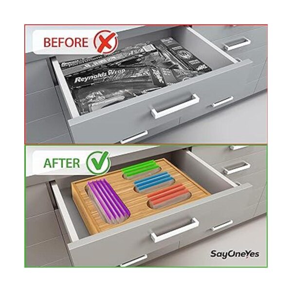 Sayoneyes Ziplock Organizador de bolsas para cajón_4