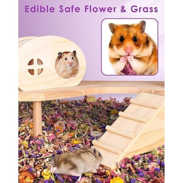 Bissap Ropa de cama para hámster de flores naturales y