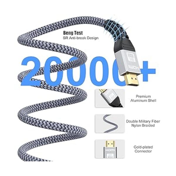 Cable HDMI corto de 1.5 pies paquete de 2 cable HDMI 2.1_4