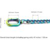 Correa de cadena arcoíris de 47 pulgadas 47.2 in cadenas