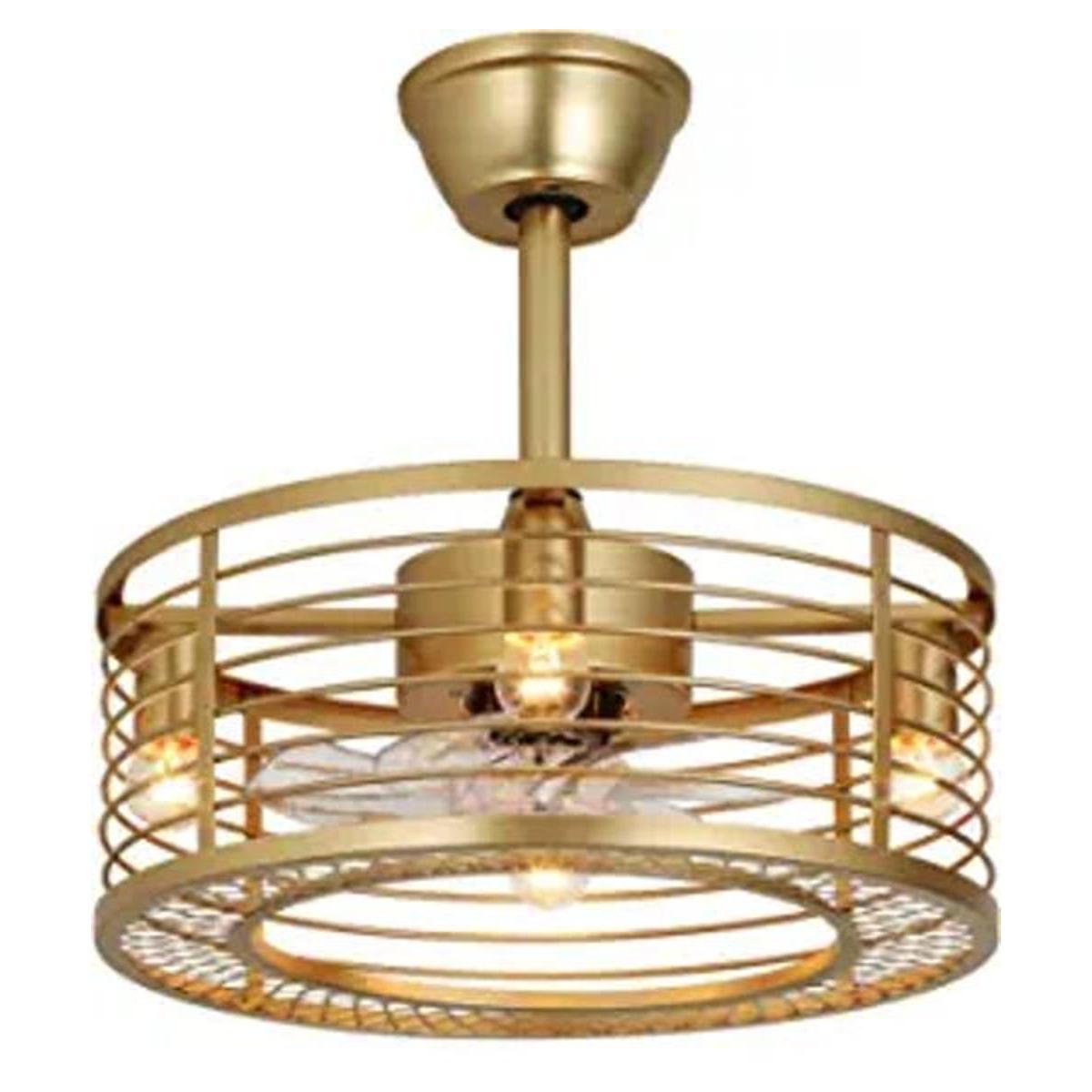 Ventiladores de techo enjaulados con luces de control