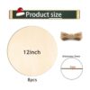 FSWCCK 8 círculos de madera en blanco de 12 pulgadas para