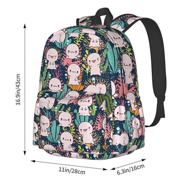 MISOLAXI Axolotl Sea Weed Aquarium Mochila grande para_4