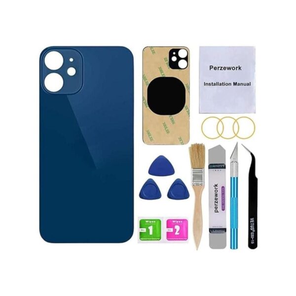 Perzework Repuesto de vidrio trasero OEM para iPhone 12 de_1