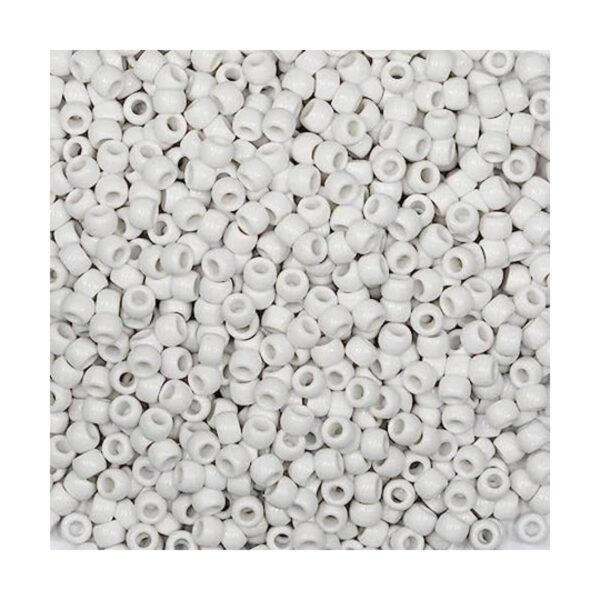 Tibaoffy Crafts Cuentas blancas de 0.236 x 0.354 in_1