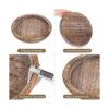 Hanobe Bandeja de madera rústica para servir juego de 2_6