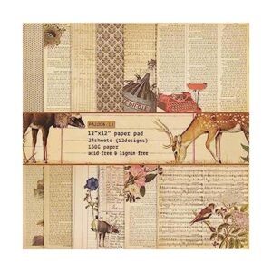 24 piezas de bloc de papel vintage para álbumes de