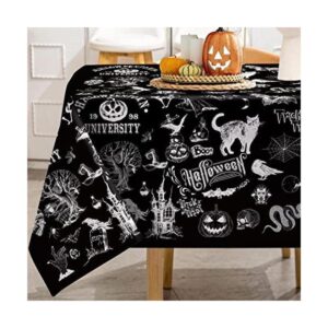 AnyDesign Mantel de Halloween vintage negro mantel de