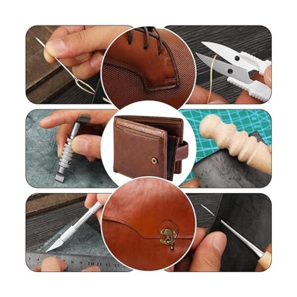 Leather Craft Tools 60 Pieces Leather Working Tools and_6