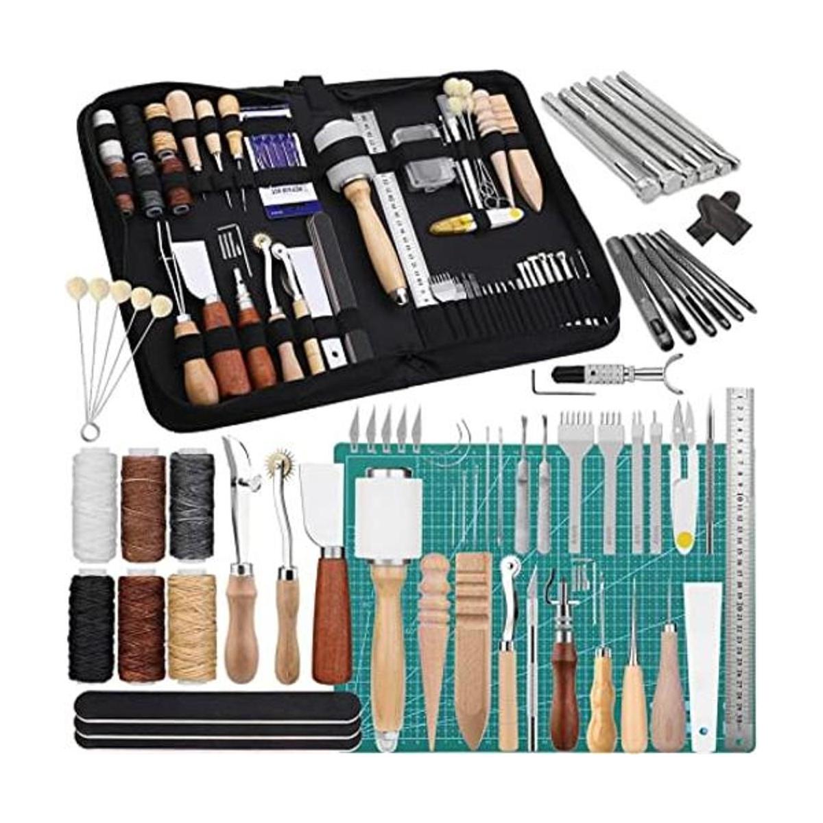 Leather Craft Tools 60 Pieces Leather Working Tools and