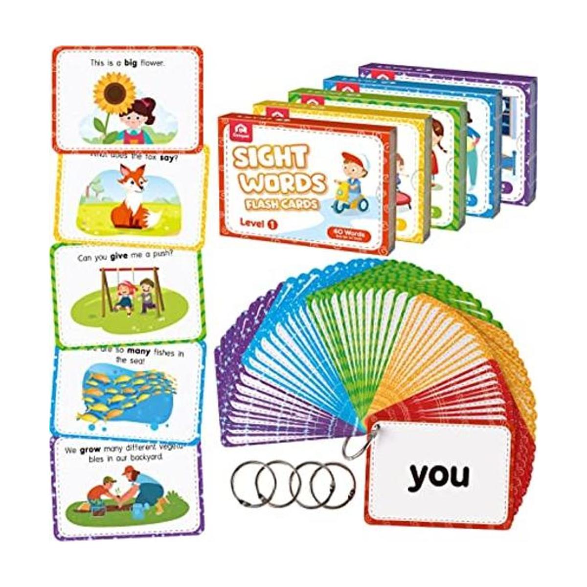 Coogam Sight Words Juego de 220 palabras de vista de