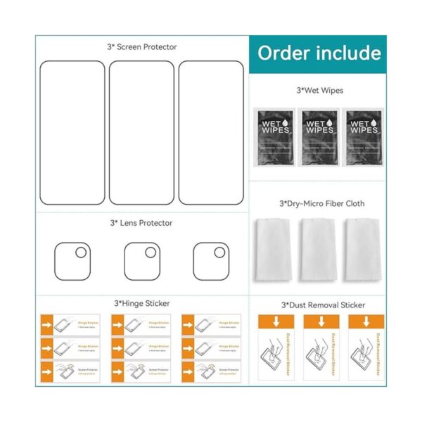 Paquete de 33 protector de lente diseñado Coolpow