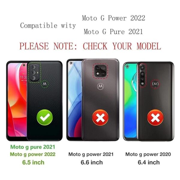 HONGAMY Funda para Moto G Power 2022 con 2 protectores de_2