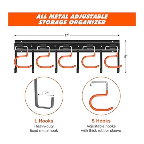 Organizador de herramientas de jardín de metal de 51