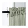 Cortinas de color verde salvia de 63 pulgadas de largo