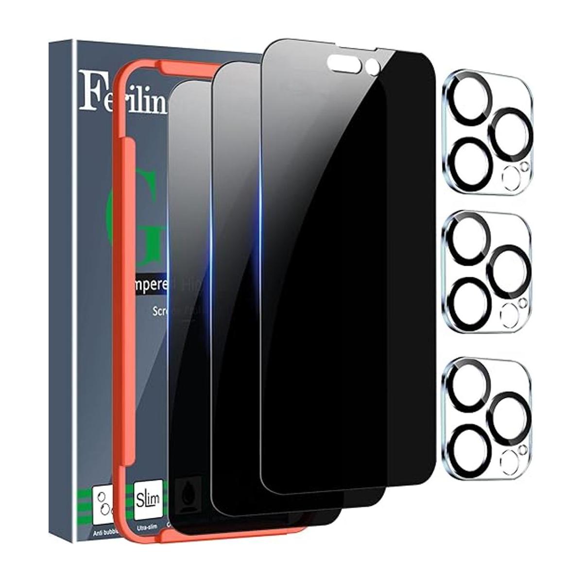 Ferilinso Paquete de 3 3 protectores de pantalla de