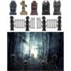 7 piezas de lápidas en miniatura de Halloween