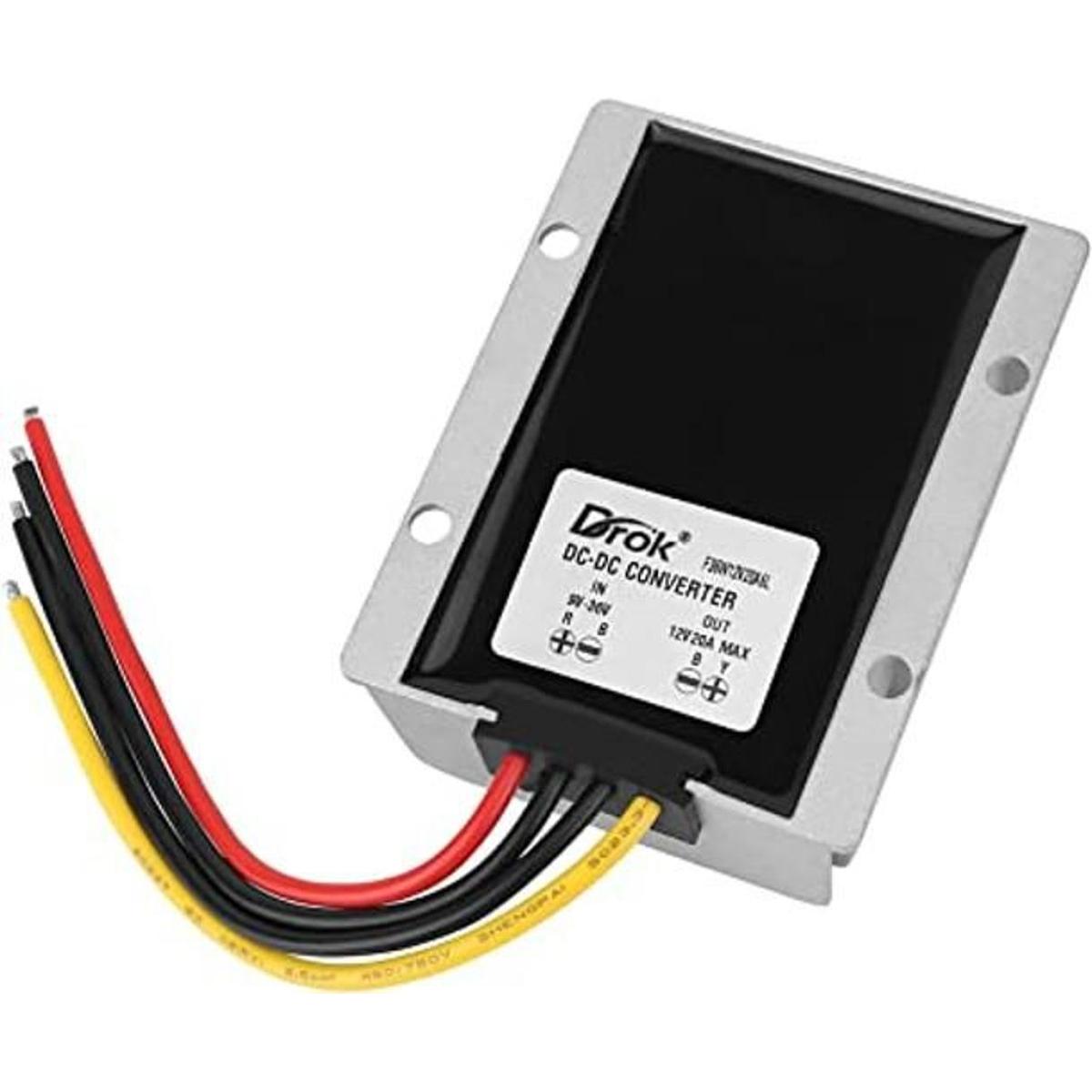 DROK Convertidor Boost Buck de 9 V36 V a 12 V 20 A 240 W