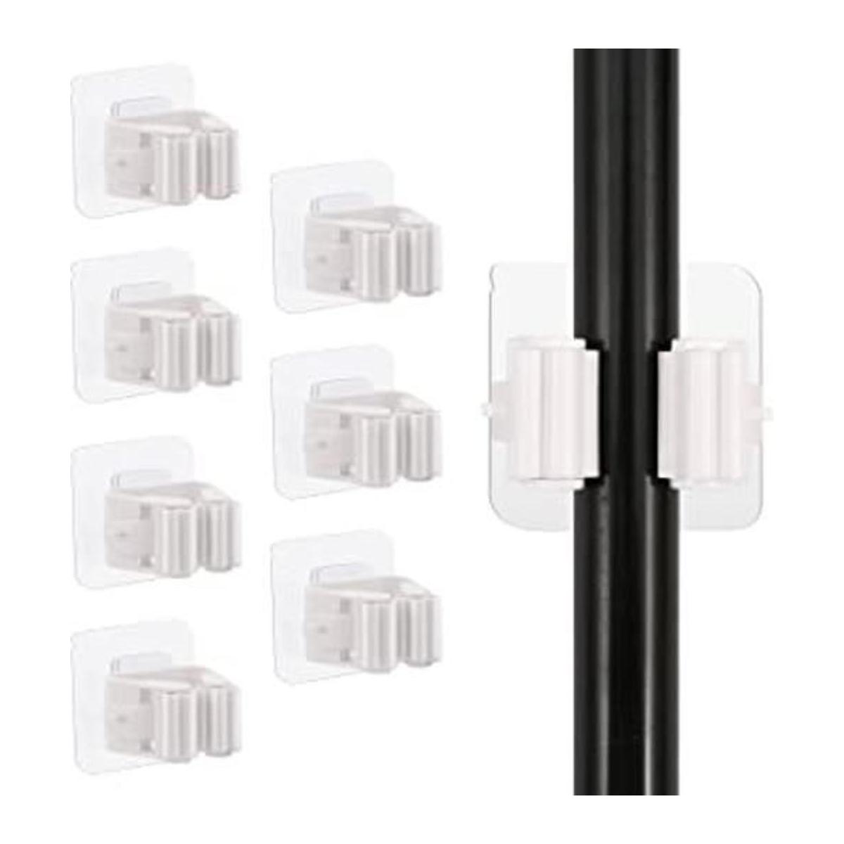 Soporte de pared para escobas autoadhesivo sin