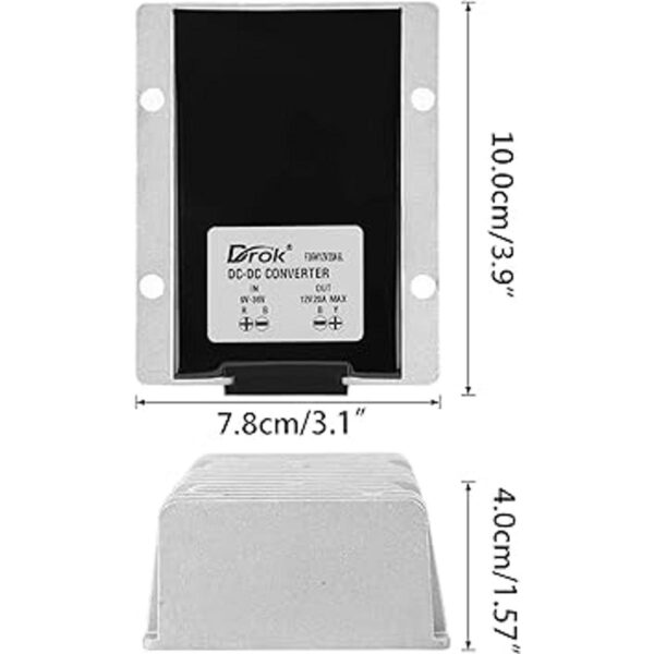 DROK Convertidor Boost Buck de 9 V36 V a 12 V 20 A 240 W_2