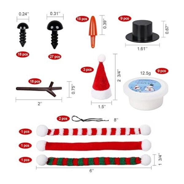 Paquete de 9 piezas para construir un muñeco de nieve_3