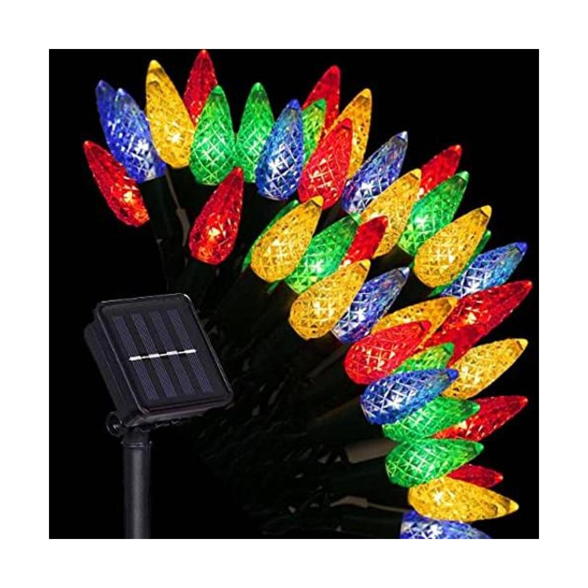 Guirnalda de luces solares de Navidad 50 LED 8 modos C6