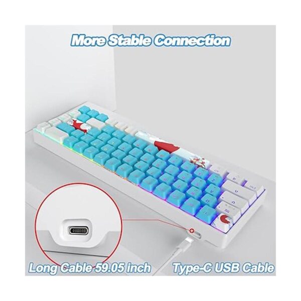 Fogruaden Teclado mecánico con cable de 65 y_3