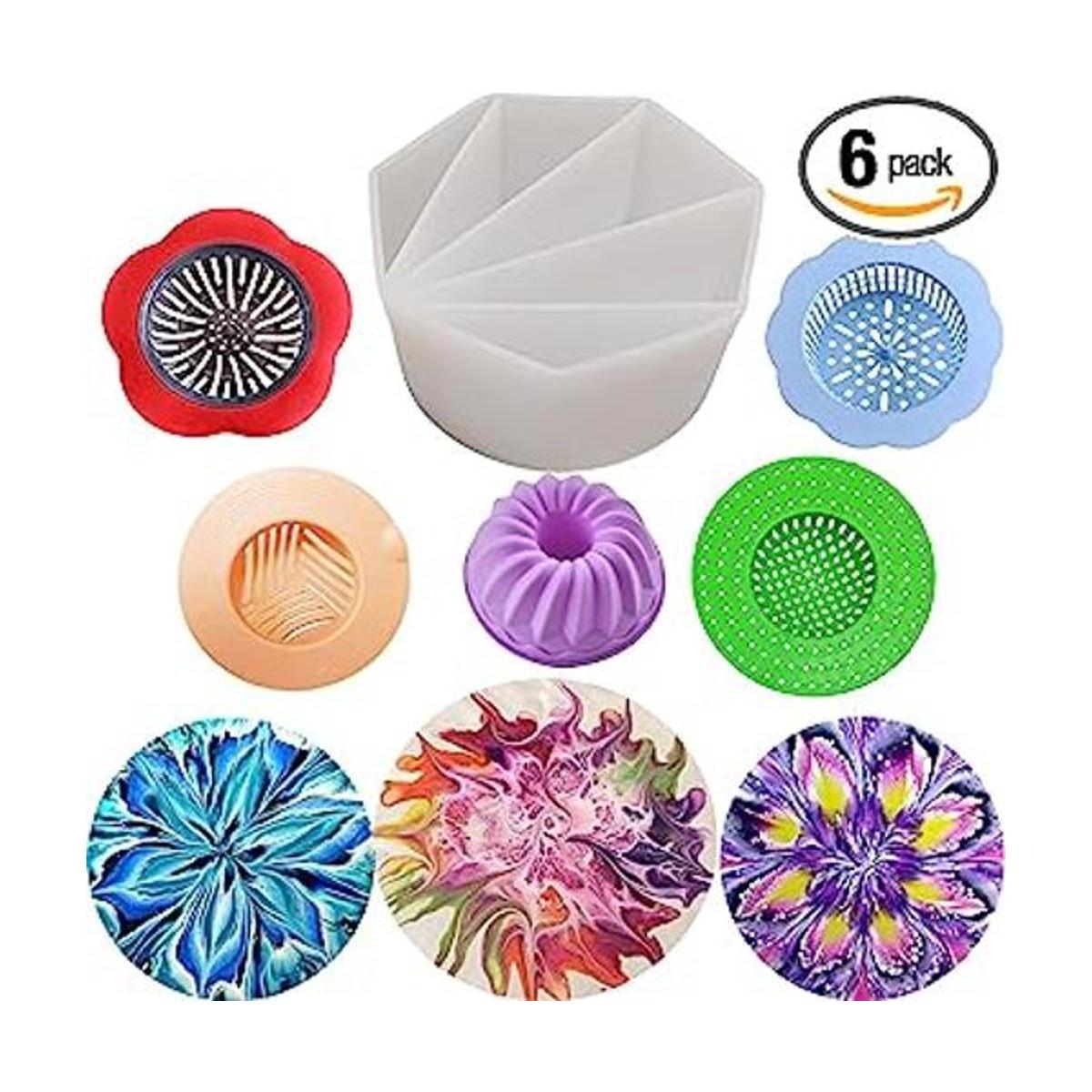 Juego de 6 coladores acrílicos para verter flores taza