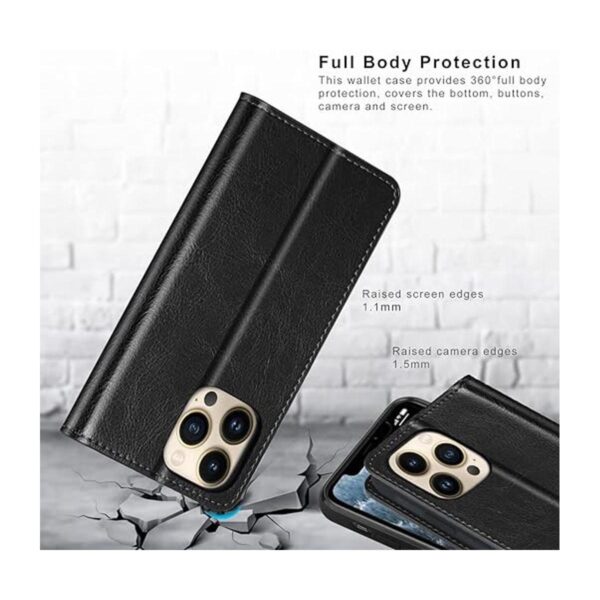 Belemay Funda para iPhone 14 Pro Max cartera de piel_3