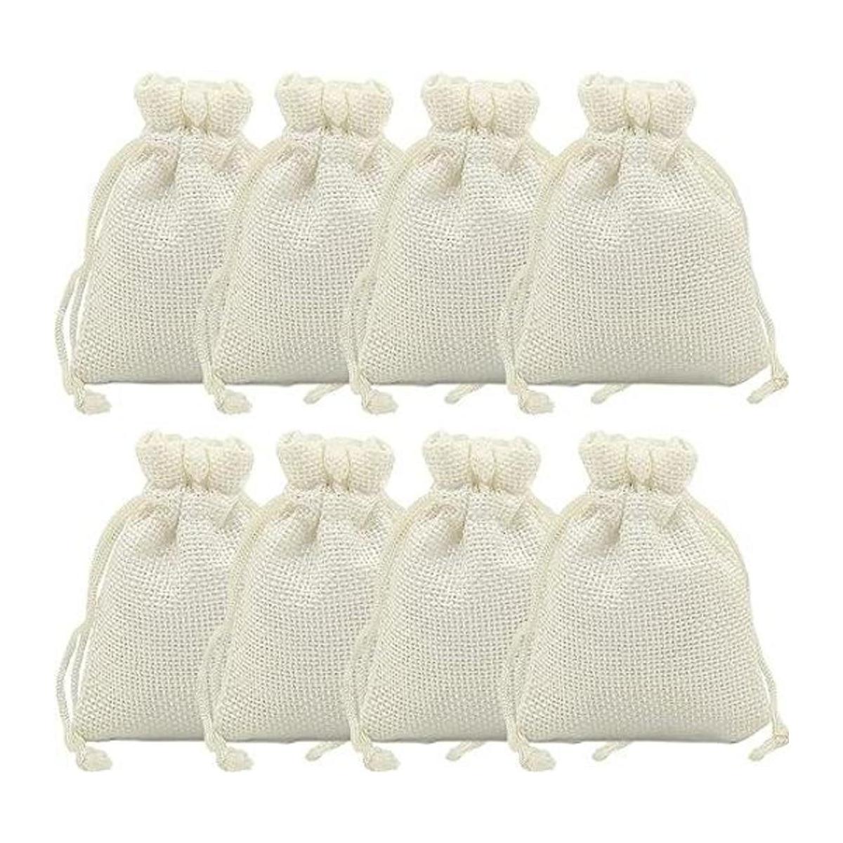 50 bolsas de regalo de arpillera con cordón bolsas de