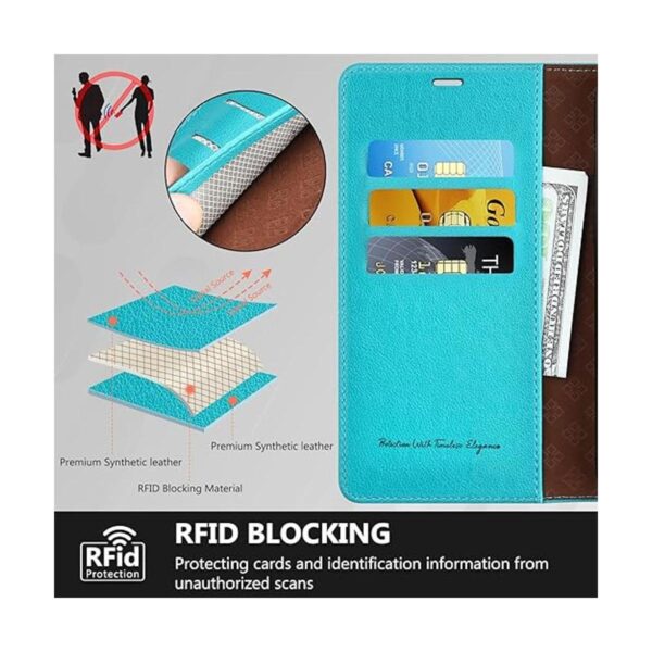 CORCUS Funda para iPhone 14 Pro con tarjetero y bloqueo_2