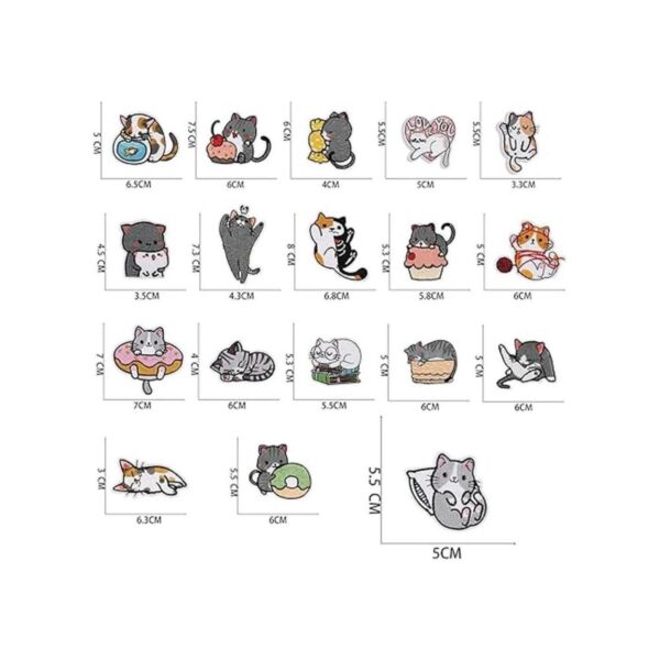 Nicime 18 parches de gato para ropa planchar o coser en