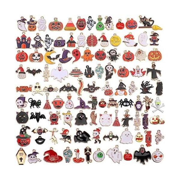 SANNIX 110 dijes de Halloween esmaltados dorados para_1