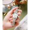 OLEVS Relojes de dos tonos para mujer de acero_3