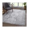 Bloom Rugs Alfombra lavable de 3 x 5 pies color marfil y