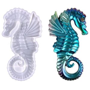 Hippocampus Molde de resina de silicona para colgar en la_1
