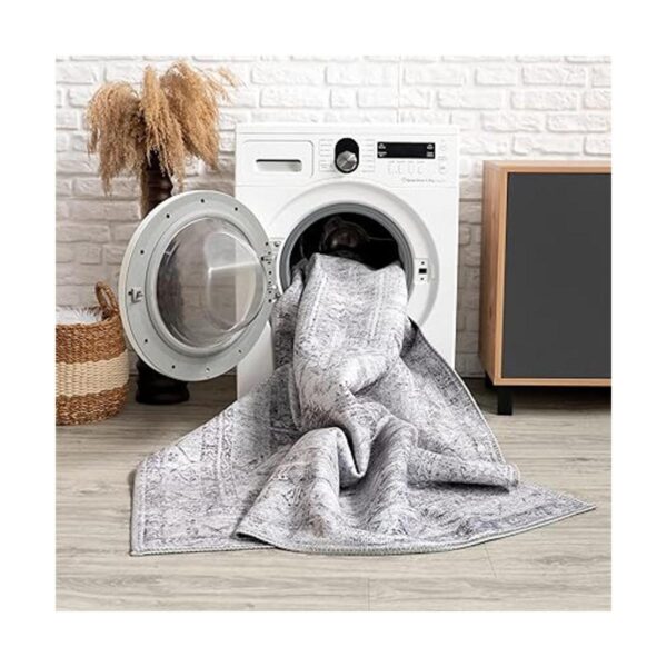 Bloom Rugs Alfombra lavable de 3 x 5 pies color marfil y