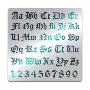 BENECREAT Plantillas de letras de metal mate alfabeto