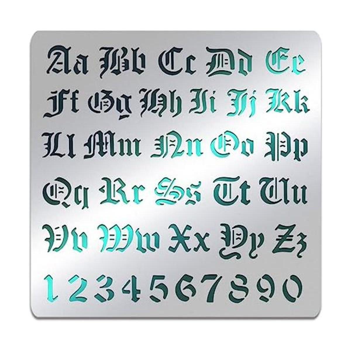 BENECREAT Plantillas de letras de metal mate alfabeto