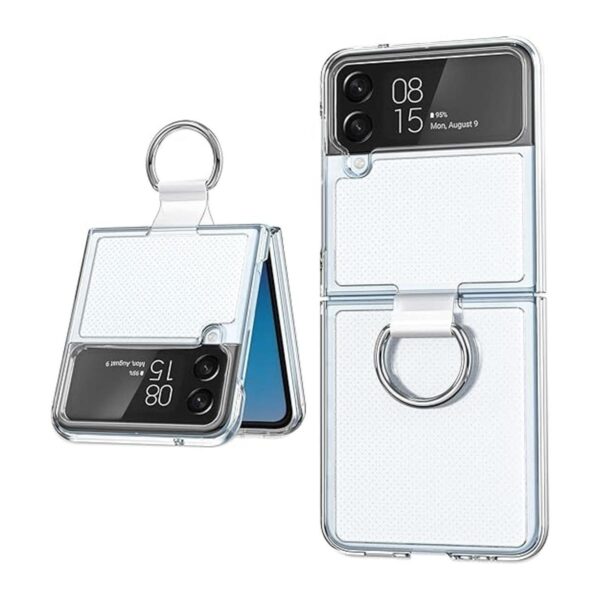 MAKAVO Funda transparente para Samsung Galaxy Z Flip 4 con_1