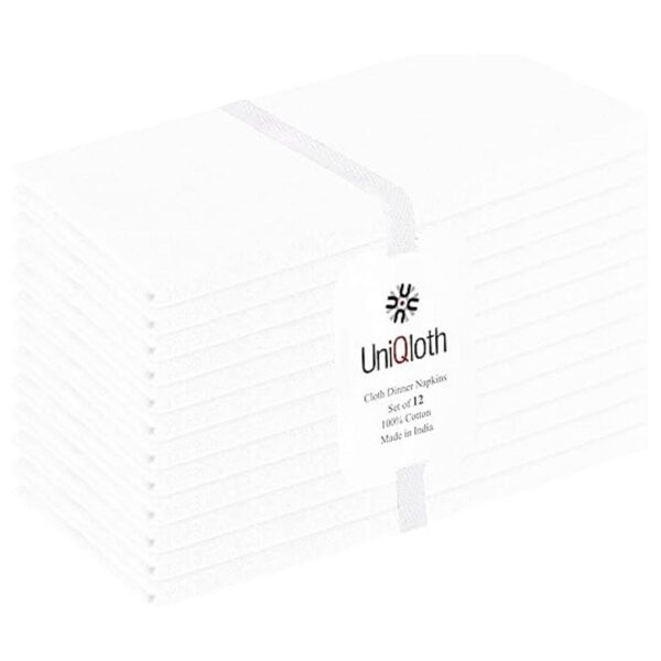 UniQloth Juego de 12 servilletas de tela de algodón